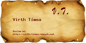 Virth Tímea névjegykártya